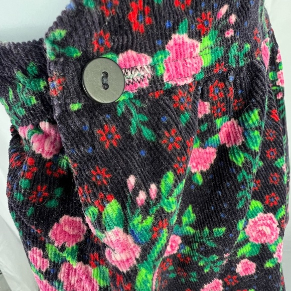 Vintage OshKosh B’Gosh Roses Floral Jumper Dress corduroy pink flowers Size 4T - Picture 5 of 10